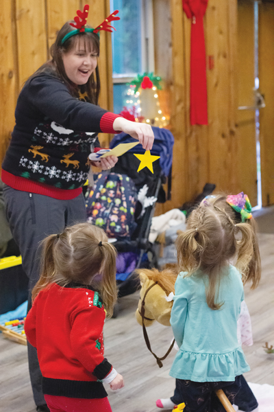 Photo of Lt Renee McFadden with children