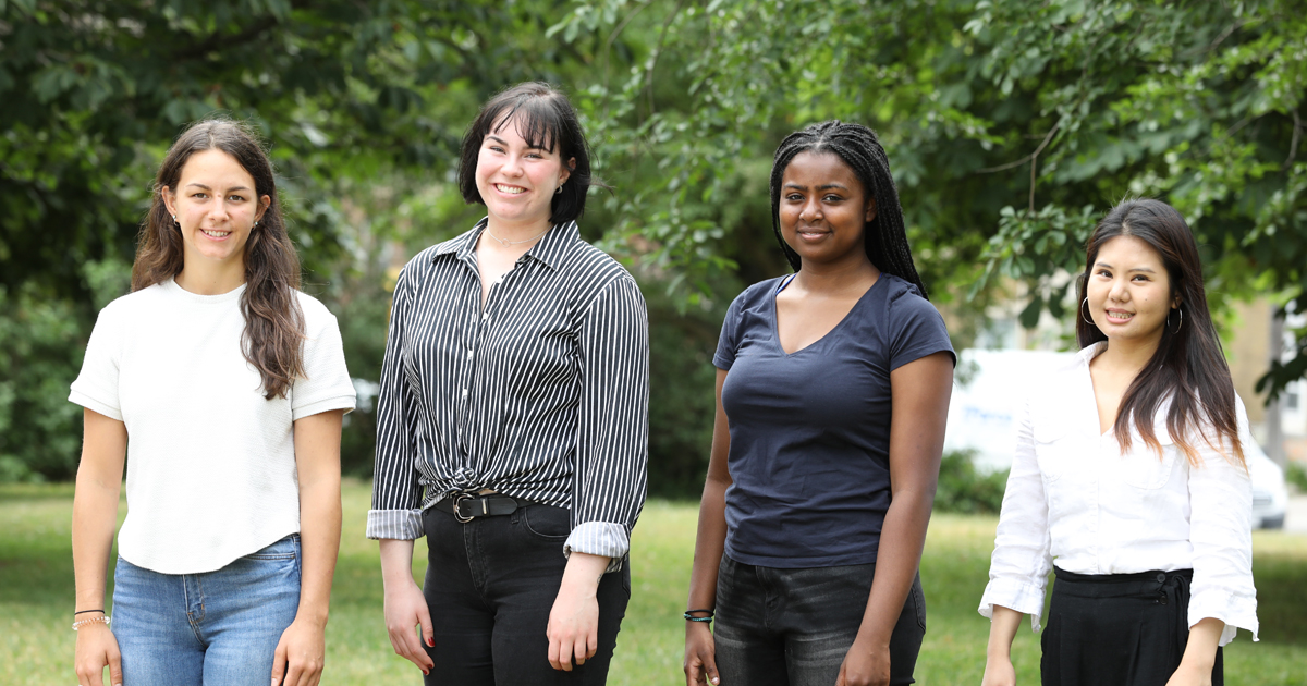 (from left) Phylicia Earl, Jodi Bosley, Folashade Oguntuga and Kyuhee Lee