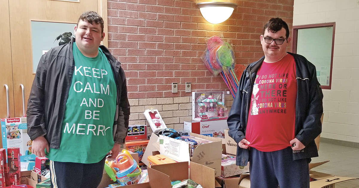 Derek (left) and Brett Gore have provided more than 5,000 children with brand-new gifts since 2010 