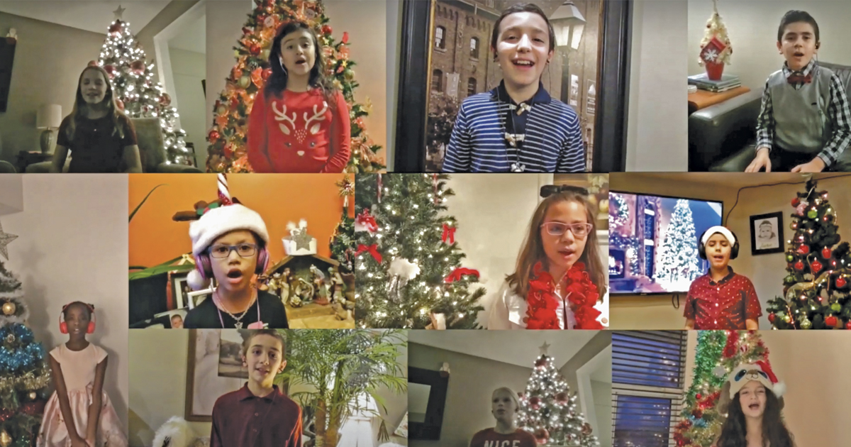 Children from the MTCC Music School participate in a virtual Christmas concert