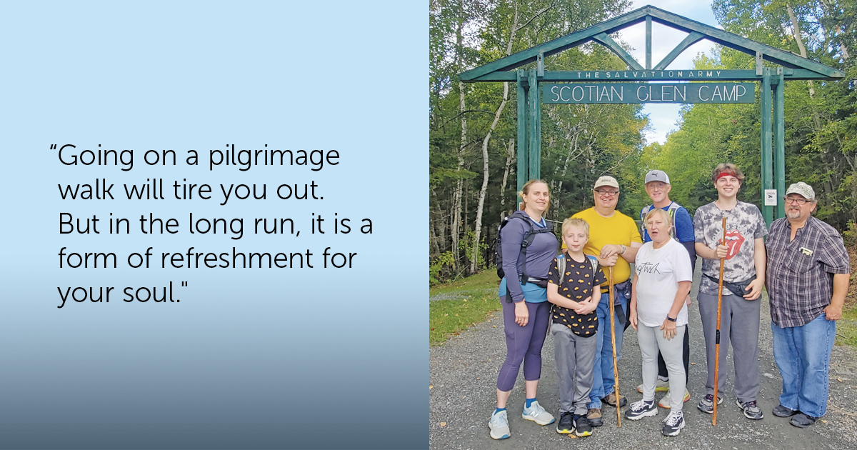 The pilgrims at Scotian Glen Camp