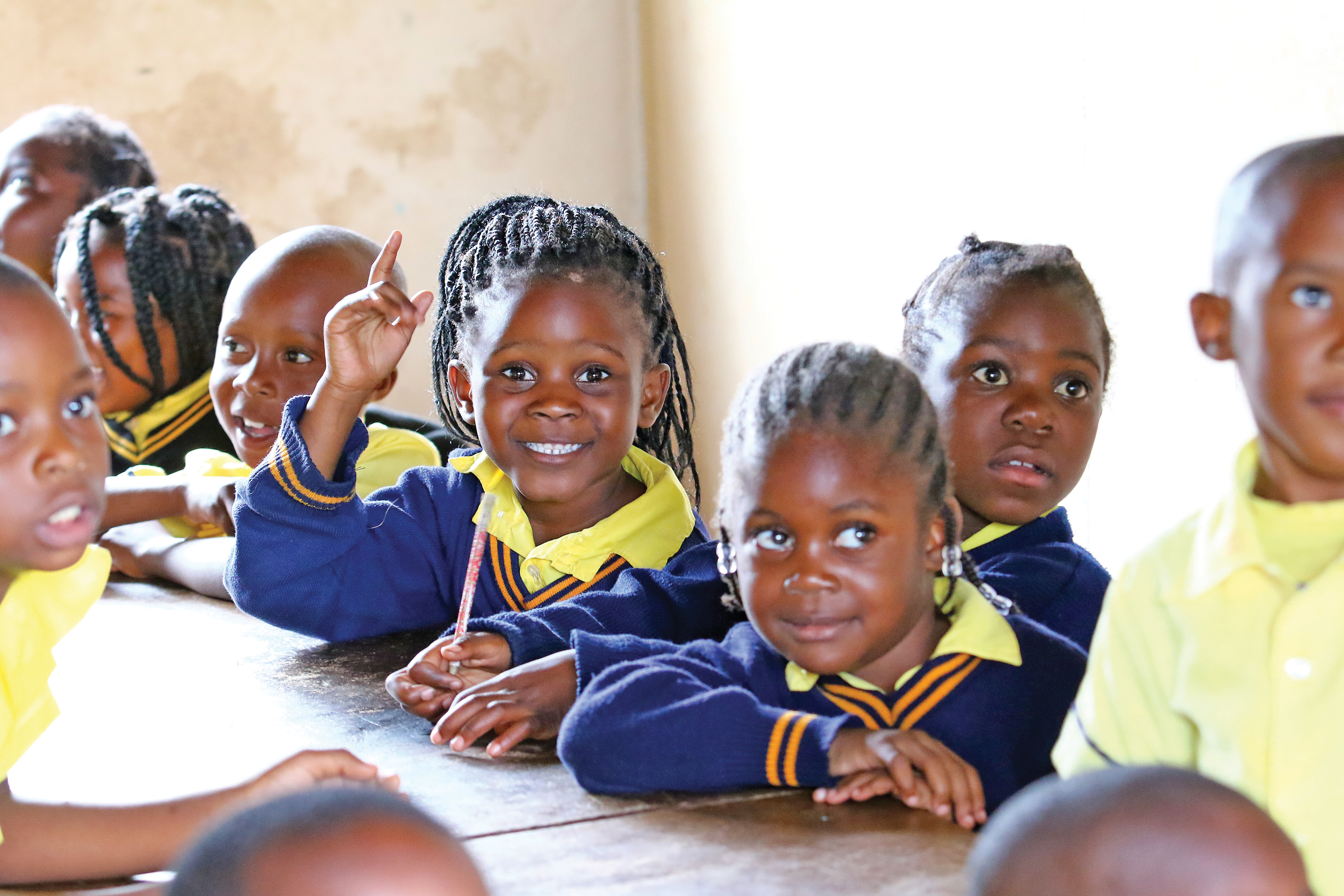 Children at the Chelstone Community School smile