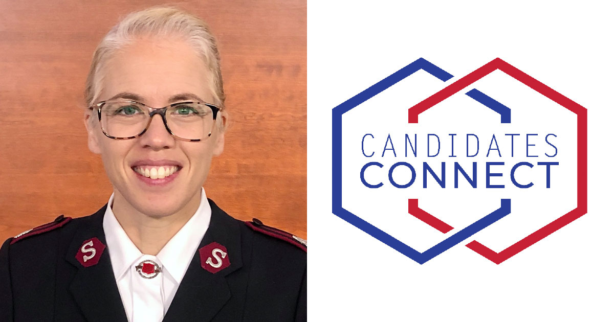 Major Jennifer Hale and the new Candidates Connect logo