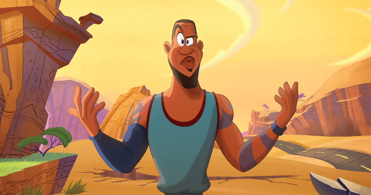 In his quest to save his son, LeBron James turns into an animated version of himself. What gives?