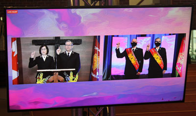 Cdts Roger and Glenda Barrow are commissioned in Winnipeg by Commissioners Floyd and Tracey Tidd from Toronto