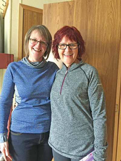 Major Janice Rowe and Sylvia Patey 