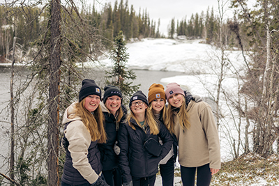 From left, Hannah Dunstan, Michelle Dunstan, Danielle Browne, Holly Ritson and Noelle Allen