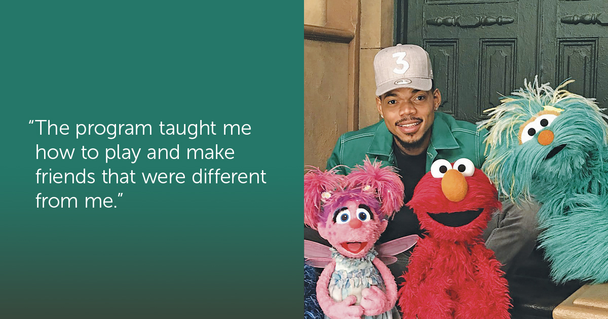 Chance the Rapper visits his Sesame Street pals