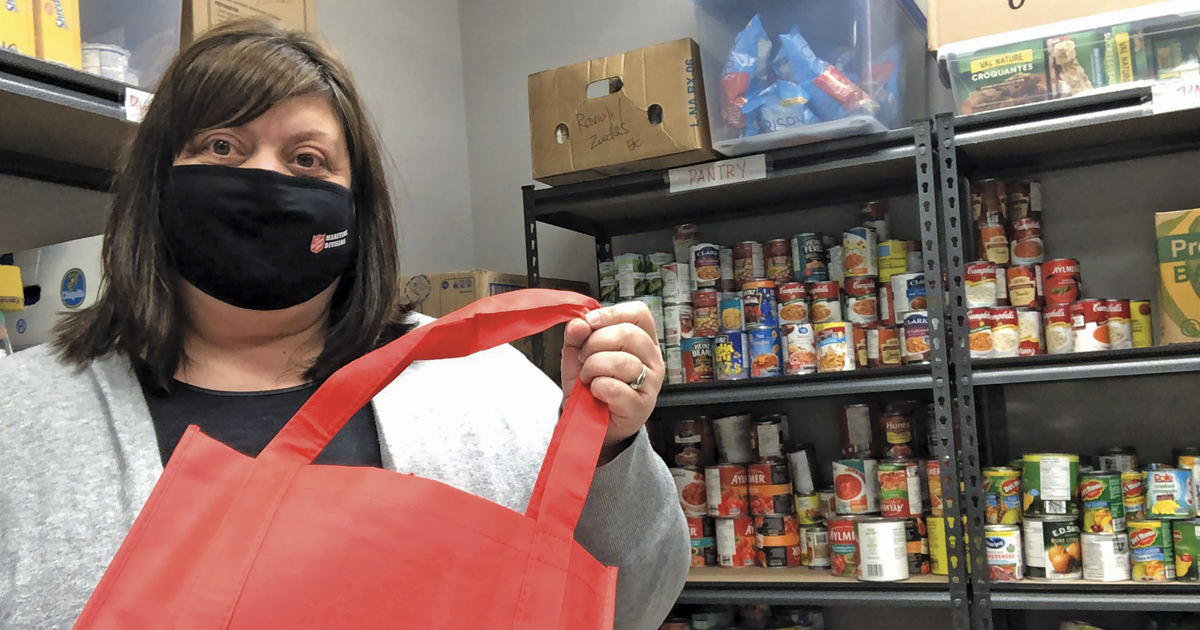 "I wanted people to see Jesus in me,” says Natasha Burkett, at the Army's food bank in Moncton