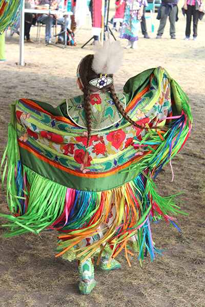 Photo of a young girl in regalia