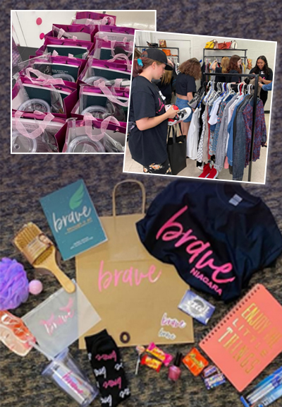Pop-up shops and swag bags were popular among Brave attendees, providing them with new gear such as clothing, hair and makeup products, and a t-shirt and journal with the Brave logo