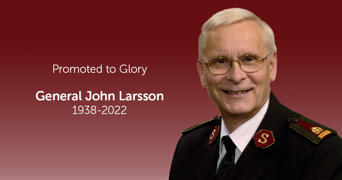 General John Larsson Promoted to Glory