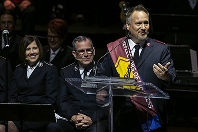 Lieutenant Jeffrey Robertson spoke on behalf of his session-mates