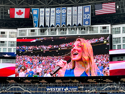 Alexandria Venables sings the national anthems