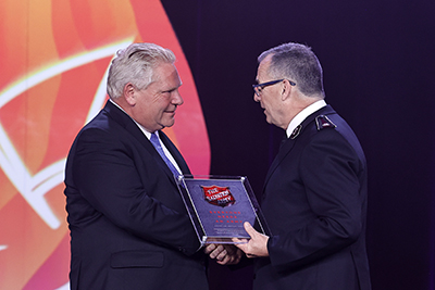 Ontario Premier Doug Ford and Commissioner Floyd Tidd