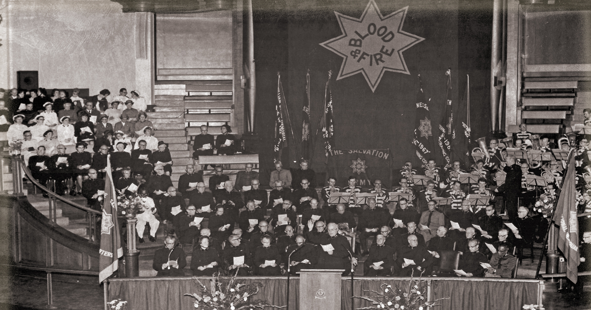 The welcome meeting at Central Hall Westminster in 1969