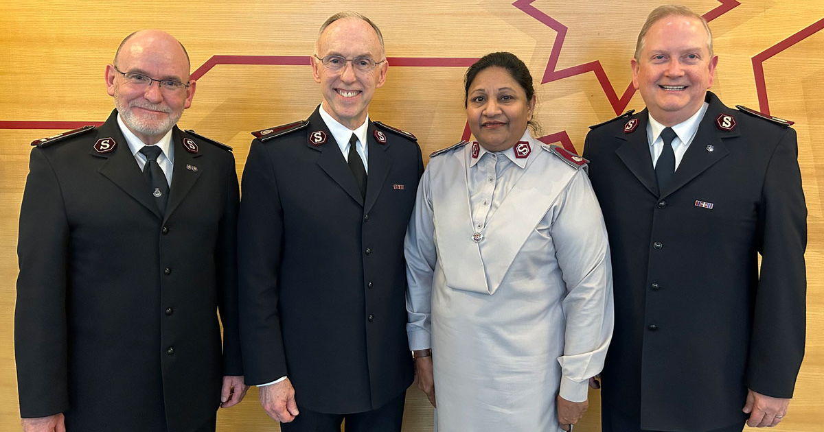 From left, Commissioner Lyndon Buckingham, Commissioner Kenneth Hodder, Colonel Diana Macdonald and Commissioner Merle Heatwole 