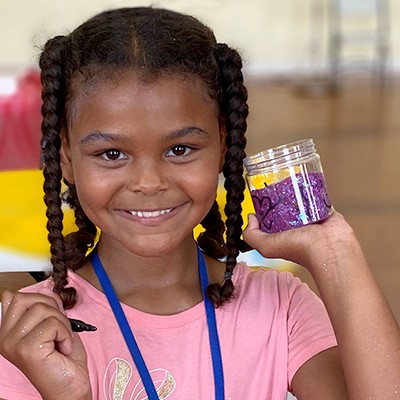 Making slime at STEAM camp (Photo: Cpt Adriane Cartmell)