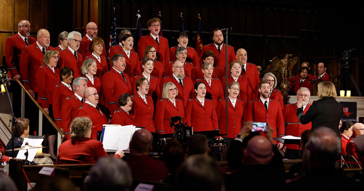 A choir singing