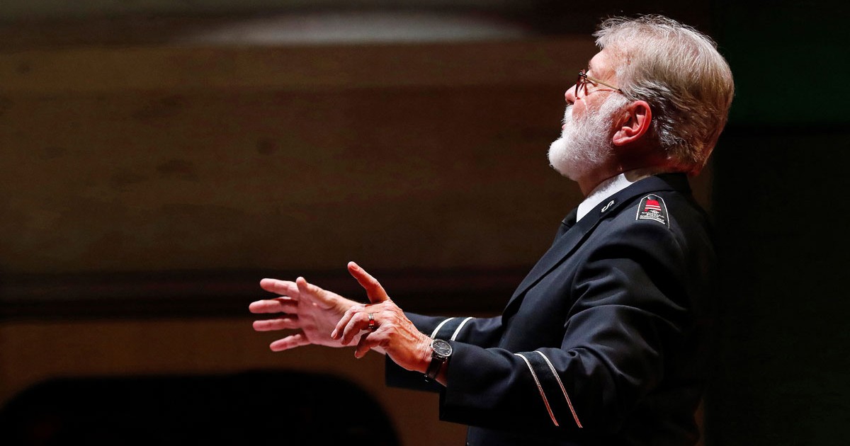 A man conducting