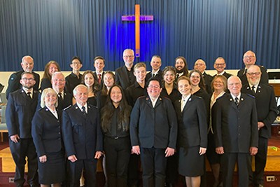 The Salvation Army Centennial Band is a combination of members from both Corner Brook Temple and Corner Brook Citadel, with shared leadership between BMs Wendy Woodland, Corner Brook Temple, and Jerry Sharpe, Corner Brook Citadel
