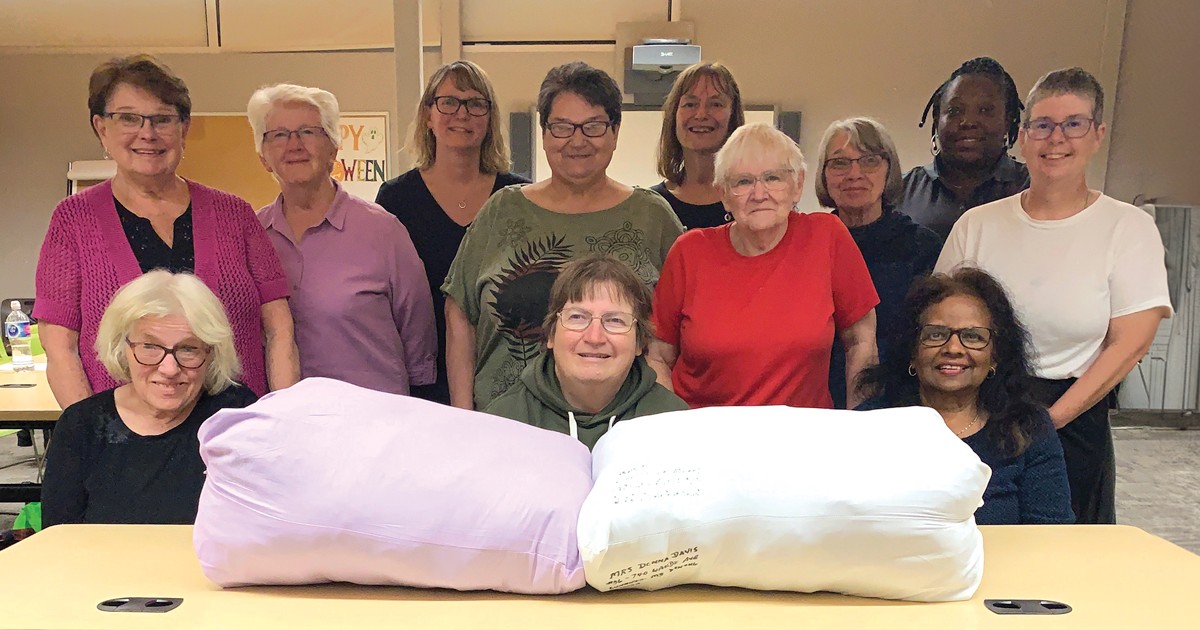 The women’s missionary group at Living Hope CC in Winnipeg 