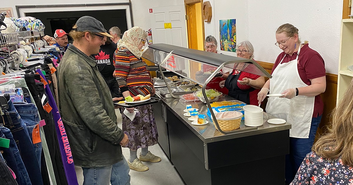 Church is on Monday evenings at Nipawin Corps, starting with a delicious meal