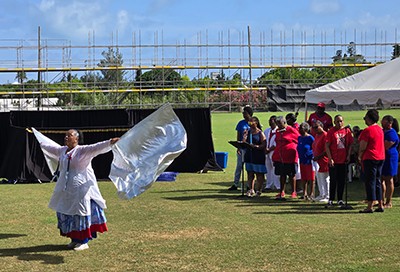 As part of last year’s festivities, Salvationists joined with Christians from all over the western end of the island of Bermuda for an open-air pre-Cup Match service in Somerset.