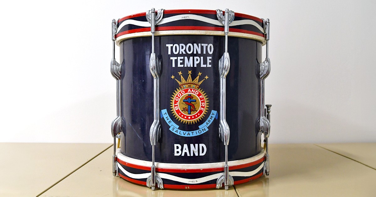 Blue drum labelled