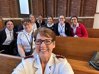 Commissioner Shelley Hill, World Secretary for Women’s Ministries, with some of the delegates