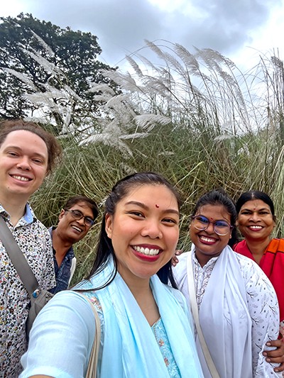 Jahred and Jessica with new friends