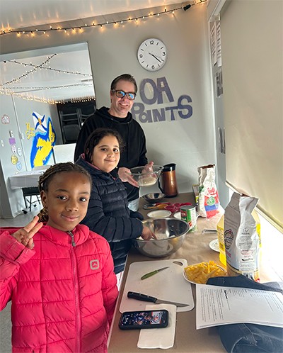 A March break pizza-cooking program at Open Arms