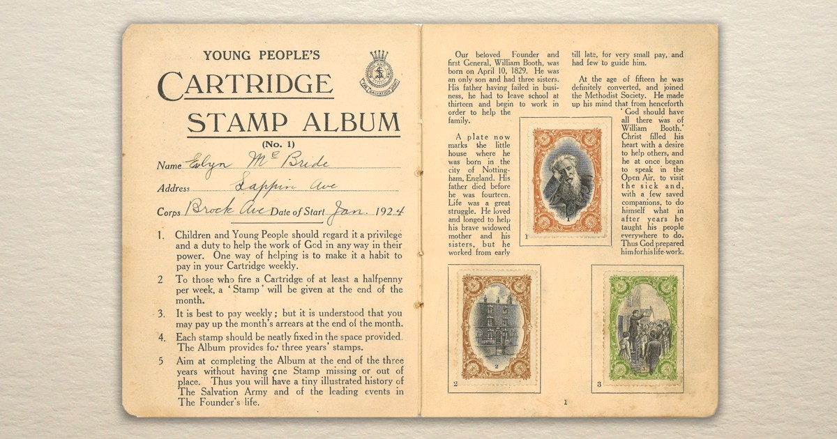 Inside cover page reading 