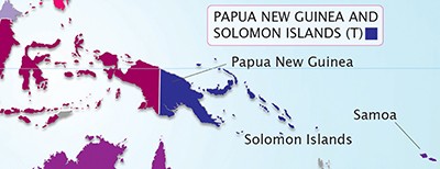 Map of Papua New Guinea