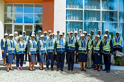 Group photo wearing EDS vests