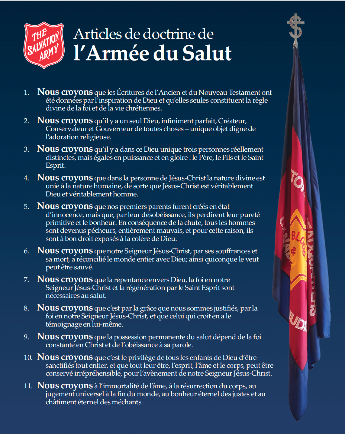 Articles de doctrine de l’Armée du Salut
