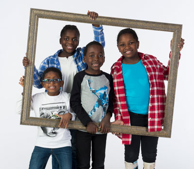 The van Dijk children: Nicholas, Pamela, Musa and Sihle