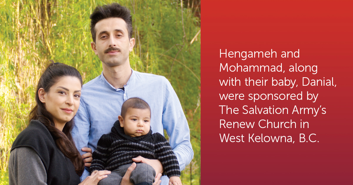 Hengameh and Mohammad, along with their baby, Danial, were sponsored by the Army’s Renew Church