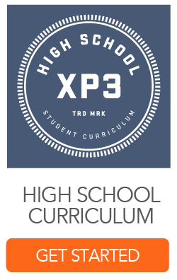 XP3 High School Logo and Curriculum Get Started Button