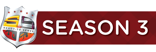 Angled RTS shield with "Season 3" text