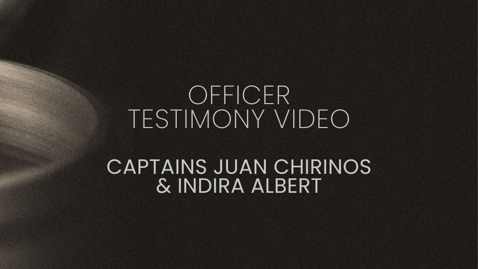 Officer Testimony Video - Juan Chirinos & Indira Albert