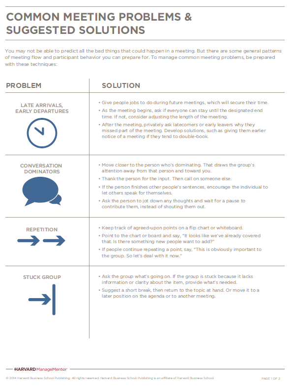 Common Meeting Problems & Solutions