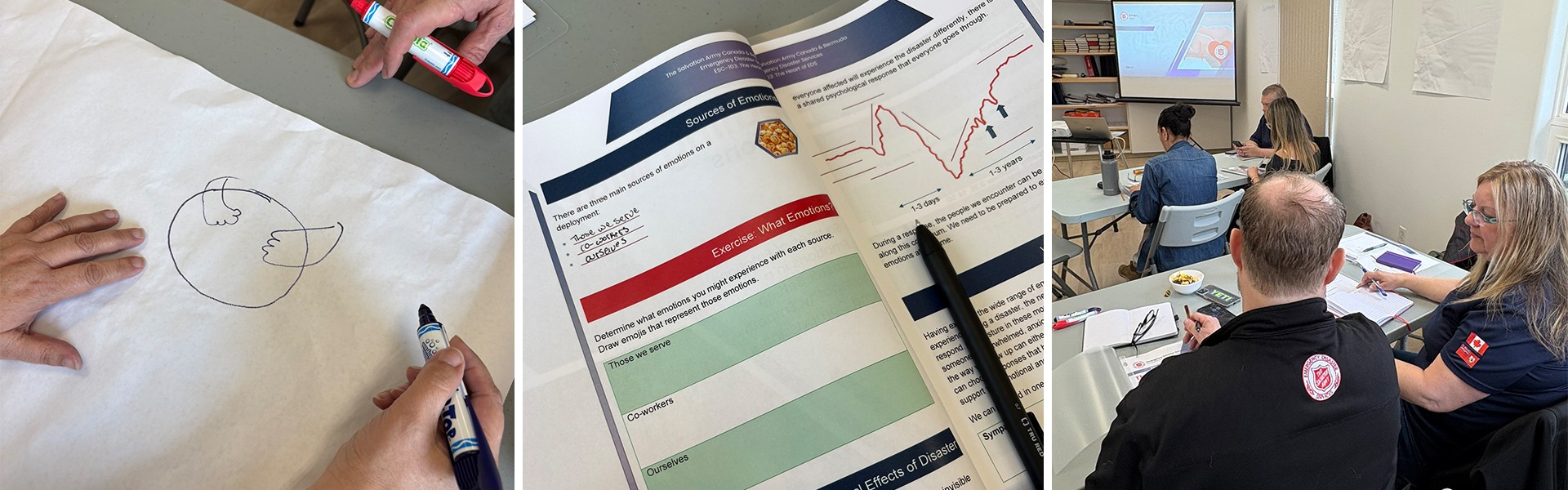 Photos from a session of the new course