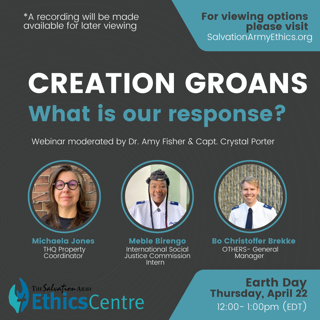 Creation Groans: What is our response? - Salvation Army Canada