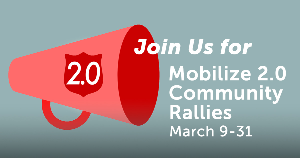 Join Us for Mobilize 2.0 Communities Rallies. March 9 to30