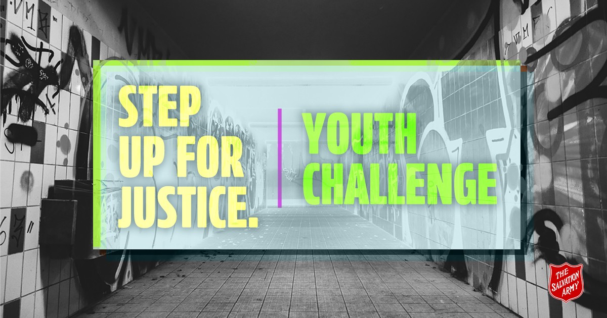 Step Up for Justice Youth Challenge promo banner.