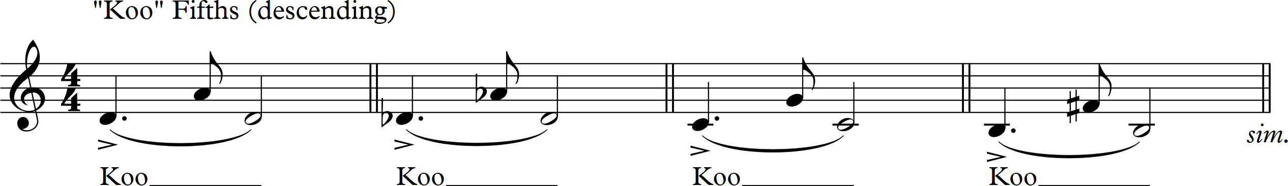 "Koo" (descending)