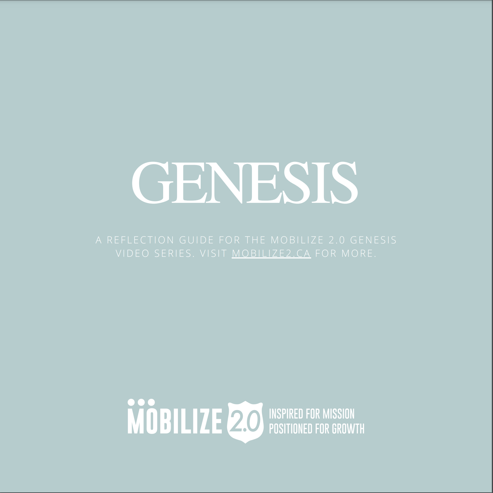 Genesis Reflection Guide cover
