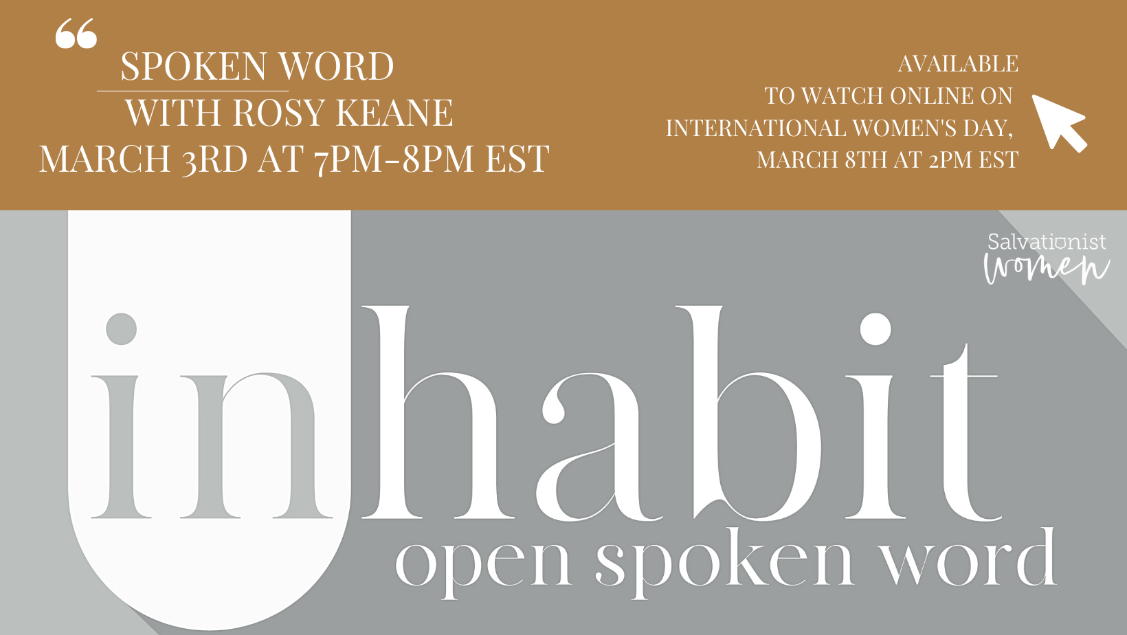 Inhabit Spoken Word International Women's Day