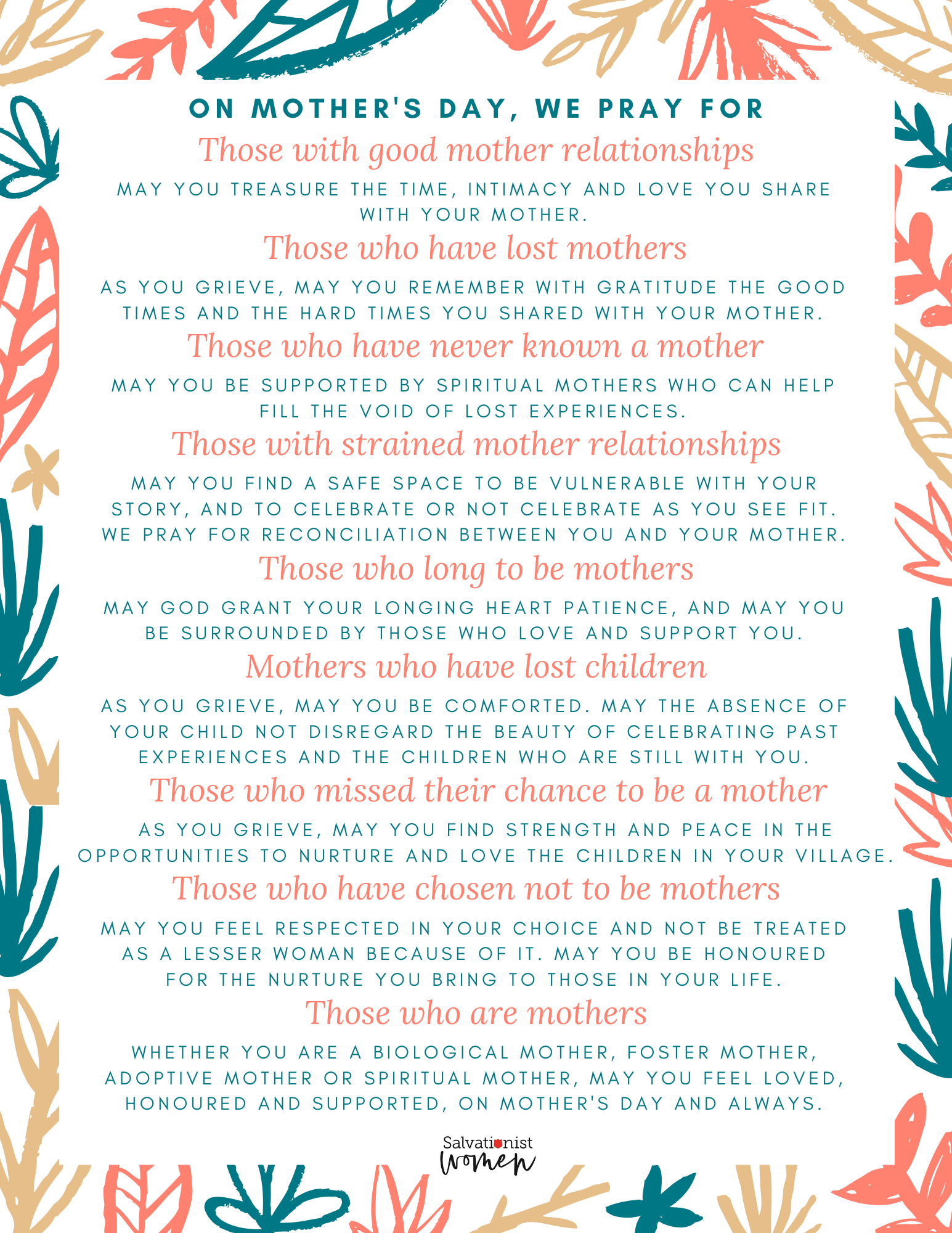 Mother's Day Prayer PNG